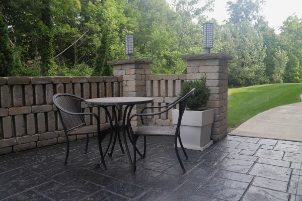 Stamped Concrete Patio Installation